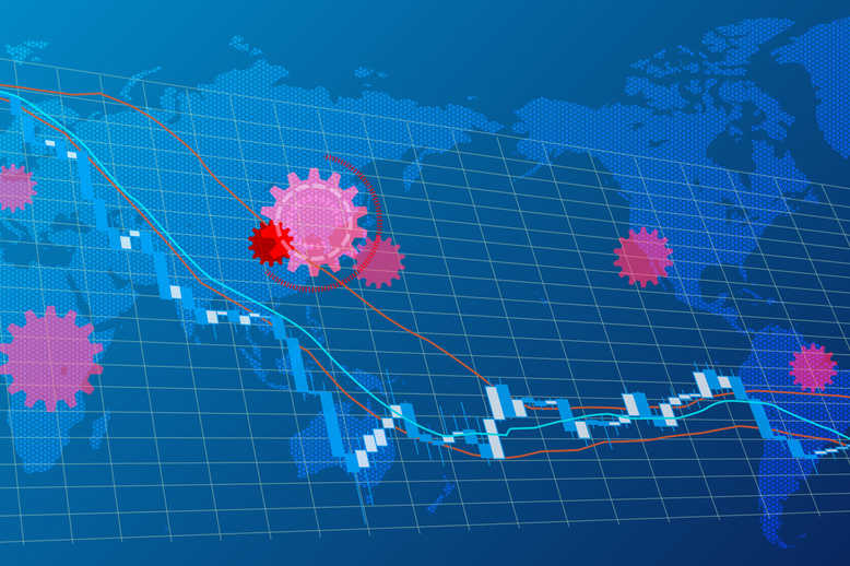 Image of stock price decline due to coronavirus